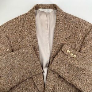 Vintage Lands End Blazer Mens 41 Classic Tweed Teacher Retro Grandpa